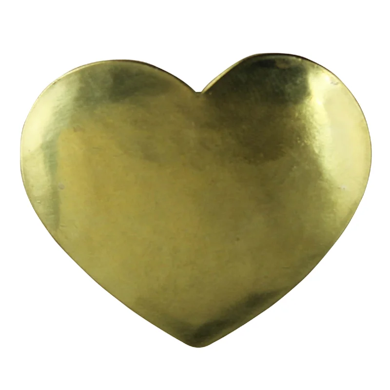 geometric brooches for women-Gia Heart Brooch, Brass