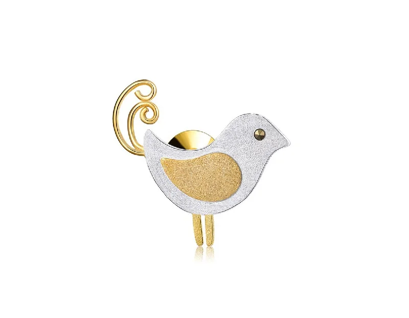 handmade brooches for women-Little Jay Bird Brooch